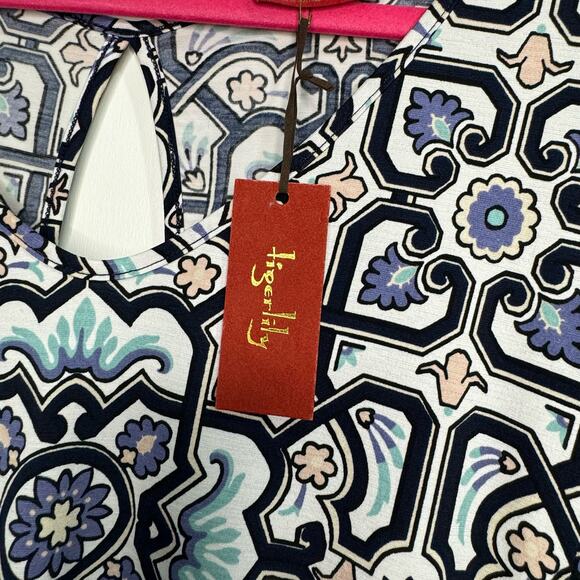 Tigerlily Printed Short Sleeve Shift Dress size 4 NWT - Picture 4 of 11